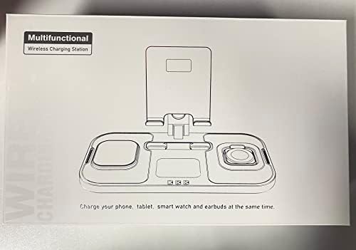 Revolutionize Your Charging Routine with the Advanced 4-in-1 Wireless Charging Station for Apple Devices – Seamless Power Hub for i Phone 15 Pro Max, Air Pods Pro 2, i Pad, and Apple Watch Series 9/8/7 – Sleek Design with Fast Charging & Safety Features for Home and Office Efficiency