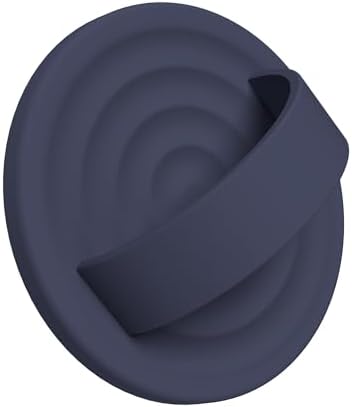 Upgraded Magnetic Phone Grip for i Phone: Premium Silicone Loop Holder with Mag Safe Compatibility – Ergonomic 360-Degree Stand, Non-Slip Design in Sleek Black for Enhanced Comfort and Secure Handling on i Phone 16/15/14/13/12 Pro Max/Plus