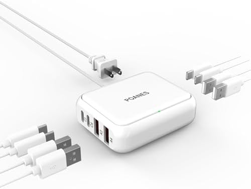 Ultimate 8-Port Fast Charging Station – Compact Multi-Port USB C & USB A Travel Charger for Phones, Earbuds & Tablets – Lightweight, High-Speed Power Hub for Camping & Home Use – Enhanced Safety Features & Universal Compatibility