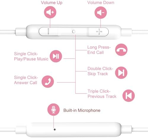 USB C Wired Earbuds with HD Microphone – Premium Noise-Isolating In-Ear Headphones for i Phone 16/15 Pro Max & Samsung Galaxy Devices – Exceptional Sound Quality & Integrated Volume Control – Lightweight, Portable Design for Music & Calls – Enhanced Compatibility with Galaxy Z Flip 5, Pixel 8, and More