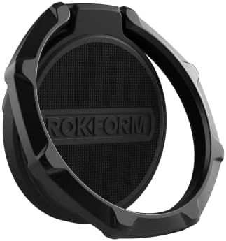 Rokform Magnetic Sport Ring Grip and Stand – Ultra-Slim Metal Phone Holder for i Phone & Samsung Twist Lock Cases, Black – Effortless Portrait & Landscape Viewing with Superior Magnetic Adhesion and Durable Construction for Everyday Use – Backed by 2-Year Warranty and Exceptional Customer Support