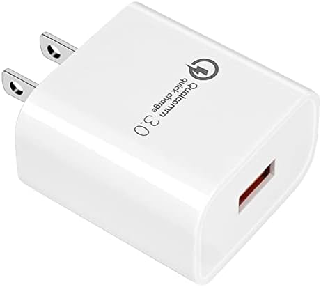 TPLTECH Quick Charge 3.0 Wall Charger with 6.5 Ft Type C Cable – Ultra-Fast Charging Solution for Xiaomi Devices, Compatible with Redmi Note 7, 8, 9 Pro, Mi 8/9 SE, Pocophone F1, and More – Durable, Portable Design for Everyday and Travel Use, Ensuring Optimized Battery Health and Safety