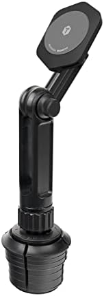 Enhanced Magnetic Phone Mount for Vehicles – Tough Tested Adjustable 13.3” Boom Arm with Expandable Cupholder Base | Universal Compatibility for i Phone & Android | Secure Grip on Bumpy Roads | Effortless Access to Navigation and Calls