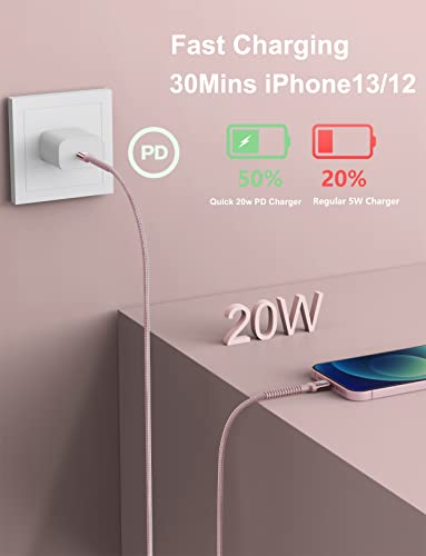 6 FT MFi Certified USB-C to Lightning Charging Cable Pack – Rapid Charge & Data Sync for i Phone 13, 12, 11 Pro Max, SE, & i Pad 8 th Gen – Durable Green Cords for Enhanced Flexibility & Style