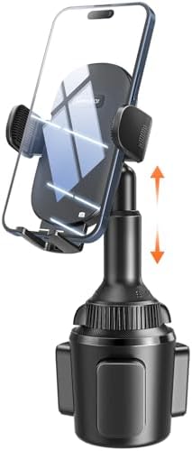 Universal Car Cup Phone Holder by APPS2 | Adjustable Long Arm with 360° Swivel for i Phone, Samsung, Google & All Smartphones | Secure, Stable Design for Hands-Free Navigation & Communication | Effortless Installation in Standard Cup Holders | Ideal Smartphone Accessory for Safe Driving