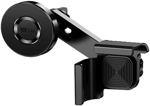 Tesla Model 3/Y Magnetic Phone Mount – Ultimate Mag Safe Holder for i Phone & Android | Adjustable Cradle with Superior Magnetic Power & Magnetic Ring for Enhanced Device Compatibility | Seamless Integration with Tesla Interior for Hands-Free Navigation and Communication