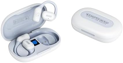 Open Ear Wireless Bluetooth Sport Earbuds with 60-Hour Battery Life – Advanced Bluetooth 5.4 Technology for Optimal Connectivity – Ergonomic Sweat-Proof Design for Runners and Gamers – HD Microphone for Crystal Clear Calls – Perfect for Fitness Enthusiasts Seeking Comfort and Awareness