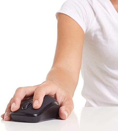 Wireless Silver Optical Mouse by Amazon Basics – 2.4 GHz Connection with USB Nano Receiver for Effortless Navigation and Ergonomic Comfort in Home & Office Use