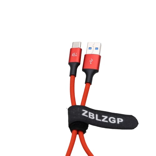 Nylon Braided USB C to USB A Cable for Fast Charging & High-Speed Data Transfer – Perfectly Compatible with Fujifilm X-T4, Blackmagic PCC 4 K, Atomos Ninja V, and DJI Drones – Durable, Tangle-Free Design for Professionals & Creatives