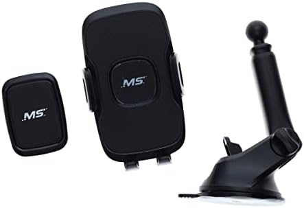 Mobile Spec MBM11102 Magnetic Clip Dash Mount – Ultimate 360-Degree Phone Holder for Safe, Hands-Free Driving in Sleek Black