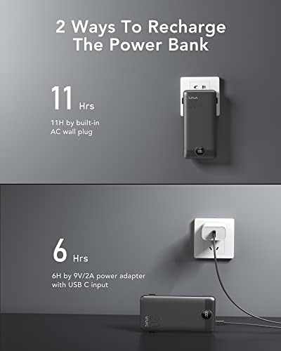 VRURC 20000 m Ah Pink Portable Charger – Fast Charging Power Bank with Built-in Wall Plug & Cables, LED Display, 4 Outputs & Dual Inputs for Effortless Travel Charging Solutions, Ideal for Busy Lifestyles and Enhanced Device Compatibility