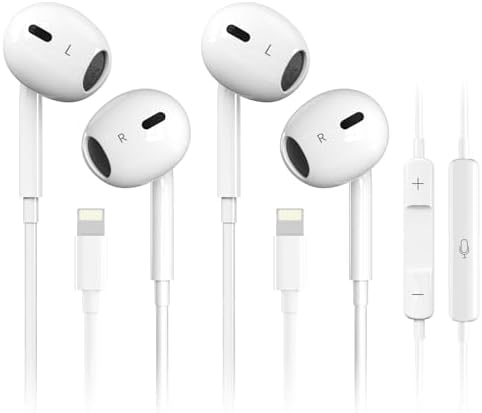 Antool Wired Earbuds for i Phone – Premium Noise-Isolating Earbuds with Superior Call Clarity – Convenient 2-Pack for Exceptional Comfort and Value – Perfect for Music, Podcasts, and On-the-Go Listening Experience