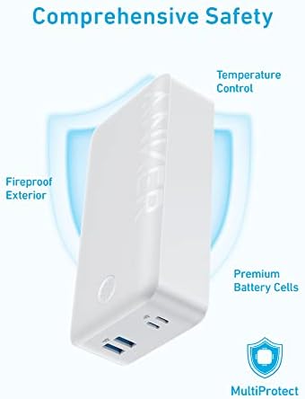 Ultra-Powerful Anker 40,000 m Ah Portable Charger – 30 W USB-C Power Bank for Fast Charging Mac Book, i Phone 15/14/13 Series, Samsung Galaxy, and More – Multi-Device Compatibility for Travelers and Professionals – Sleek, Lightweight Design for Ultimate Portability and Reliability