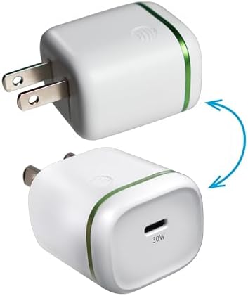 AT&T 40 W USB-C Fast Charging Wall Adapter – Ultimate Travel Companion with Foldable Prongs for i Phone, i Pad, Samsung Galaxy, Google Pixel & More – Universal Compatibility for Rapid Power Delivery Anytime, Anywhere