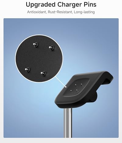 Sleek Black Fast Charging Stand for Google Pixel Watch 3/2 & Swan Scout 505 G2 – Stylish, Compact Charger Base with Advanced Safety Features and Rapid Power Delivery for Smartwatch Enthusiasts