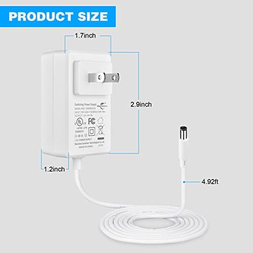 Versatile 12 V Power Adapter – AC to DC Transformer for LED Light Strips, LCD Monitors, and More – Compact 5.5 mm x 2.1 mm US Plug – UL Listed for Maximum Safety and Performance – Ideal for Home and Office Power Solutions