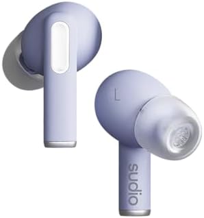 Sudio A1 Pro Wireless Earbuds – Premium Bluetooth 5.3 Noise Cancelling Earphones, Waterproof Design with Touch Control, Stylish Purple Finish, Ideal for Music Lovers and Active Lifestyles, Enhanced Comfort and Sound Quality with Compact Charging Case