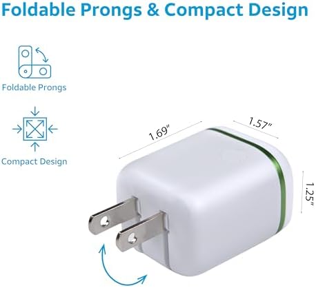 AT&T 40 W USB-C Fast Charging Wall Adapter – Ultimate Travel Companion with Foldable Prongs for i Phone, i Pad, Samsung Galaxy, Google Pixel & More – Universal Compatibility for Rapid Power Delivery Anytime, Anywhere