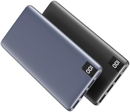 ADDTOP Ultra-Slim 10000 m Ah Fast Charging Portable Power Bank – Lightweight Battery Pack with Dual USB-C & USB-A Ports for i Phone 16/15/14/13/12 and Android Devices – Optimal On-the-Go Charging Companion for Multi-Device Users