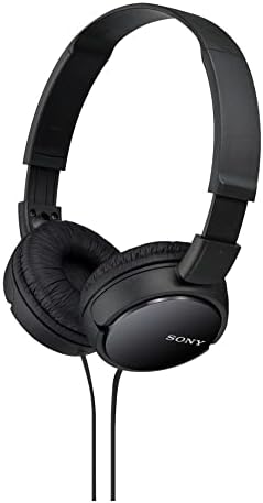 Sony MDR-ZX110 AP Wired On-Ear Headphones with Integrated Mic – Lightweight Design for Unmatched Comfort and Superior Sound Quality, Perfect for Music Lovers and Professionals on the Go, Adjustable Fit with Foldable Portability for Effortless Storage and Hands-Free Calls