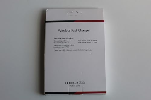 Sleek White Wireless Fast Charger (6 mm Ultra Slim Design) – Qi-Certified 10 W for i Phone & Android – Compact, Non-Slip Surface with LED Status Indicator – Essential Phone Accessory for Effortless Charging on the Go