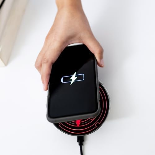 Star Trek Illuminating Wireless Charger & Backup Battery Pack – Sci-Fi Inspired Portable Phone Charger with Light-Up Transporter Pad Logo for Enhanced Compatibility and Fast Charging – Ultimate Gift for Star Trek Fans and Tech Enthusiasts