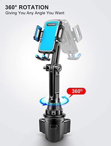 Elevate Your Driving Safety with the TOPGO Height-Adjustable Cup Phone Mount – Non-Shaking Smartphone Holder for i Phone 16 & All 4.0-7.0 Inch Devices in Sleek Black – Optimal Viewing, Easy Installation, Perfect for Any Vehicle