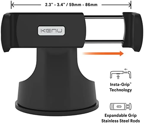 Kenu Airbase 360-Degree Magnetic Car Phone Holder – Versatile Dashboard & Windshield Mount for i Phone, Samsung, and Android Devices – Strong Suction Cup for Stability and Safety on the Road – Effortless One-Handed Operation for Ultimate Convenience