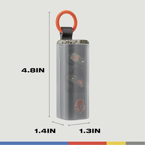 Skullcandy Dime Evo Wireless Earbuds – Premium Bluetooth Headphones with 36-Hour Battery, Noise Isolation for Superior Sound Quality, Hands-Free Microphone & Compact Clip Case – Ideal for i Phone & Android Users – Bone Color