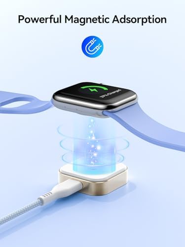 Elevate Your Charging Experience with LVFAN Fast Charger Cable for Apple Watch – Detachable USB-C & A Compatibility, Durable Nylon Braided Design for Seamless Daily Use and Travel – Ideal for Series 10, 9, 8, 7, 6, 5, 4, 3, SE, Ultra 2 Models