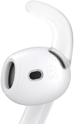 Gcioii Secure Fit Ear Hooks for Apple Air Pods 4 – Anti-Slip Translucent Earbud Covers with 3 Customizable Pairs & Storage Pouch – Perfect for Active Lifestyles, Workouts, and Daily Listening Comfort