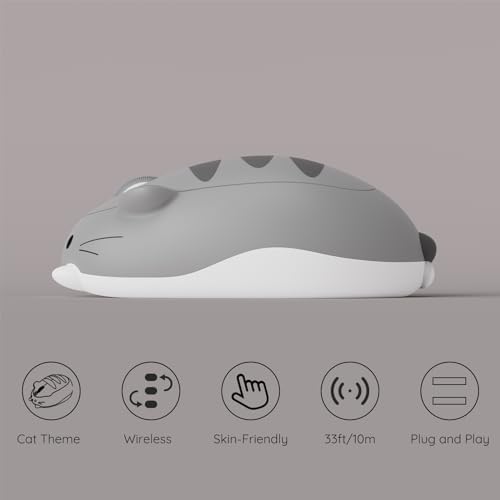 Akko Cat Theme Pink Wireless Gaming Mouse – Tri-Mode Connectivity for Seamless Use Across Devices, Adorable Cartoon Design for Enhanced Aesthetic, Ergonomic & Lightweight for Extended Comfort, Ideal for Mac & Windows Users – Elevate Your Gaming Experience with Style!