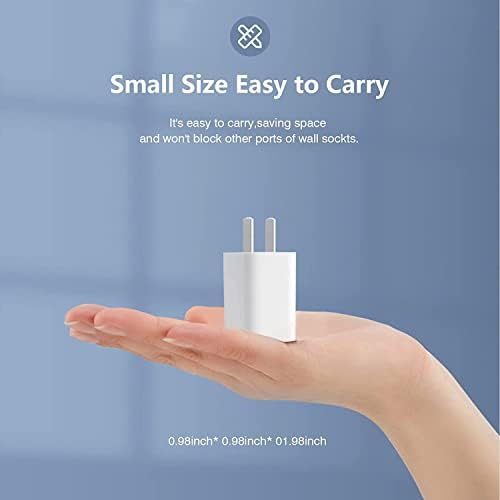 Ultimate 20 W MFi Certified i Phone Fast Charging Bundle – 4-Pack USB-C Wall Adapters with 6.6 FT Lightning Cables for Models 14, 13, 12, 11 Pro Max & More – Compact, Safe, and Efficient Charging Solution for Home, Office, or Travel
