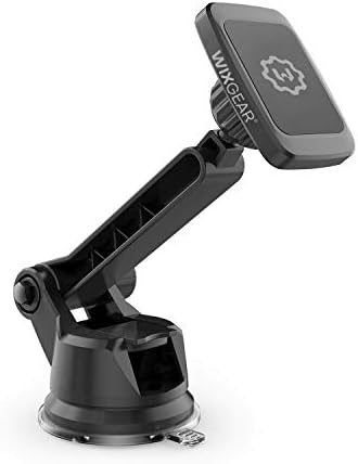 Wix Gear Universal Magnetic Dashboard & Windshield Mount – Adjustable Long Arm Phone Holder for Safe Hands-Free Driving, Enhanced Stability with New Rectangle Head Design, Compatible with All Smartphones & Tablets