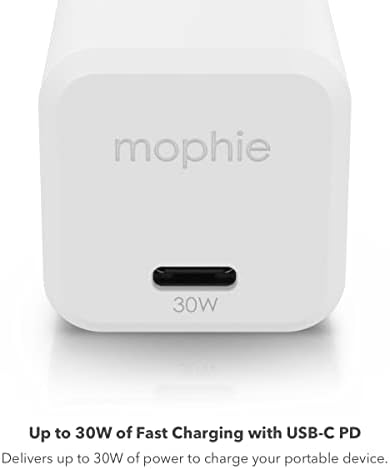 Mophie Speedport 20 W USB-C Fast Charger – Compact Ga N Technology Power Adapter for Mac Book Pro 13, i Phone 16/15/14 Pro, Galaxy S25/S24, Google Pixel 9 – Efficient and Lightweight Charging Solution for On-the-Go Professionals
