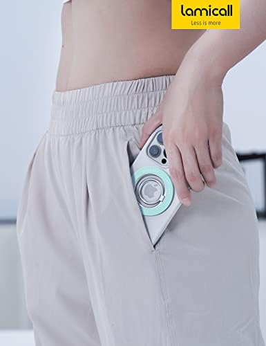 Lamicall 360° Rotatable Magnetic Phone Ring Holder for Mag Safe – Lightweight Grip & Kickstand Compatible with i Phone 12/13/14/15/16 Series, Misty Black – Enhanced Magnetic Strength and Flexibility for Secure One-Handed Use and Wireless Charging Convenience