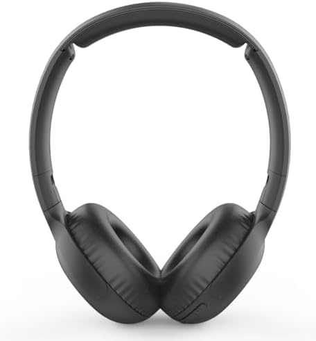 Philips Up Beat UH202 Wireless Bluetooth On-Ear Headphones – Lightweight Comfort, 15-Hour Battery Life, Foldable Design for Ultimate Portability, Perfect for Music Lovers and Active Lifestyles
