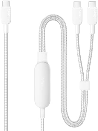 Anker Cable,6FT 2-in-1 USB C to USB C Cable 140W Max,Fast Charging for iPhone 16/16 Pro Max/15 Series,MacBook Air/Pro,and More(Braided,Black) – Enhanced Compatibility and Speed