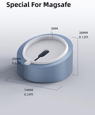 Stouchi Mag- Safe Charger Stand for 25W/15W MagSafe Charger Heavy-Duty Premium Metal Holder Base Desktop Tablet Mount for iPhone 16 Pro /16/15 Pro/15/14/13/12 -Silver – Enhanced Compatibility and Speed