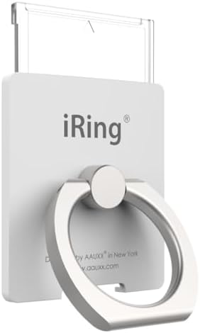 Wireless Charging-Ready i Ring Link Phone Holder – Pearl White Finger Grip & Stand for Ultimate Smartphone Security and Versatility – Compatible with i Phone, Galaxy & All Smartphones – Enhanced 360° Rotation & 180° Flip Design for Effortless Photo Angles – Durable Zinc Alloy & Polycarbonate Construction for Long-Lasting Use – Ultra-Strong Adhesive for Secure Attachment – Detachable Plate for Seamless Wireless Charging – Perfect for Video Calls, Streaming, and Everyday Use – Ideal for All Smartphone Models Including i Phone 14, Galaxy S21, and More – Elevate Your Device Experience with i Ring Link’s Innovative Grip Technology