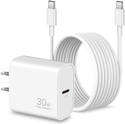 30 W USB-C Fast Charger with 10 FT Cable for i Pad Pro & Air Models – High-Speed Charging with Enhanced Compatibility for All Generations – Perfect for Travel and Everyday Use