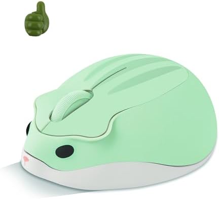 Whimsical Wireless Hamster-Shaped Mouse for Laptops and PCs – Silent 3-Button Ergonomic Design with Random Color Cable Clip – Perfect Portable Accessory for Animal Lovers and Productivity Seekers