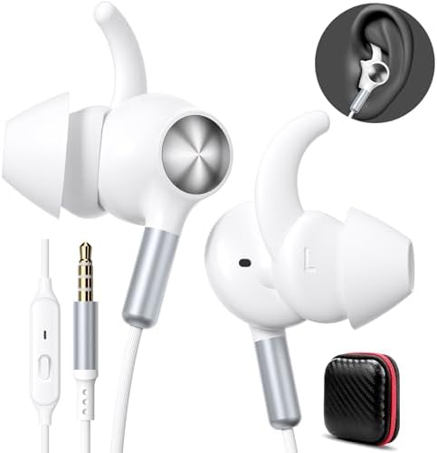 APETOO Sport Wired Ear Buds – High-Performance Sweatproof In-Ear Headphones with Deep Bass for Workouts, Secure Anti-Fall Wingtips, Ergonomic Comfort for Small Ears, Hands-Free Calling, Compatible with 3.5 mm Aux for Enhanced Audio Experience