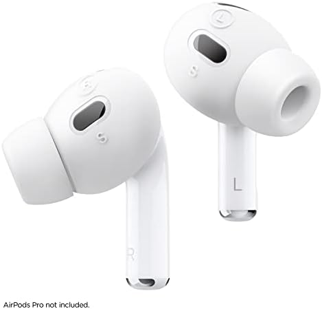 Custom Fit Silicone Ear Tips for Air Pods Pro 2 – 6 Pairs in Large, Medium, and Small Sizes – Superior Comfort and Noise Isolation – US Patent Protected – Essential Accessory for Apple Earbuds Enthusiasts