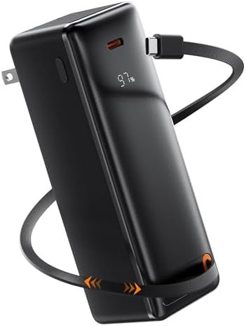 Revolutionary 3-in-1 Travel Charger for i Phone 16/15 | 10,000 m Ah Power Bank with Foldable Wall Plug and Retractable USB-C Cable | 30 W PD Fast Charging Capability, LED Power Indicator, TSA-Approved for Hassle-Free Business Trips | Unmatched Versatility and Quick Charge Solutions