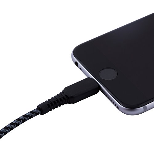 Eco Survivor 8 ft Lightning Charging Cable – MFi Certified, Durable USB-A to Lightning Connector for i Phone & i Pad Compatibility – Eco-Friendly, Enhanced Speed, Strain Relief Design – Perfect for Home & Travel Use