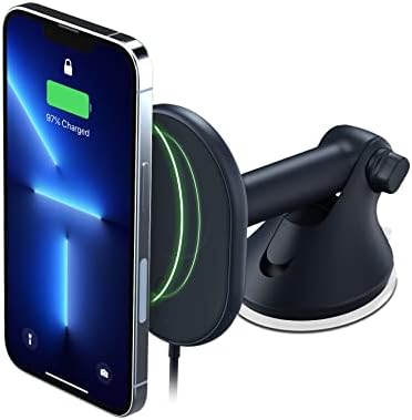 i Ottie Velox Magnetic Wireless Car Mount for Mag Safe i Phones 12-15 Series – Fast Charging, 360-Degree Rotation & Sleek Design for Ultimate Driving Convenience