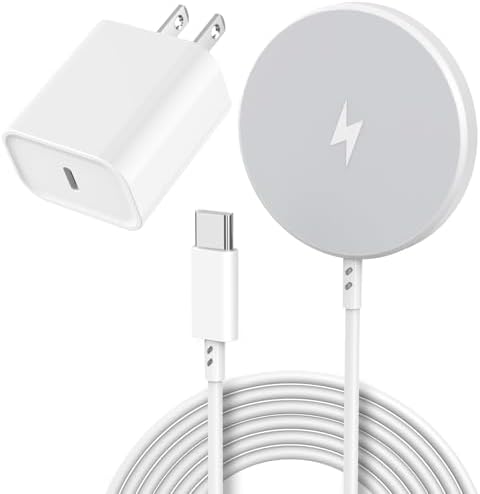 Experience the Future of Charging with Our 15 W Magnetic Wireless Charger for Apple Devices – Fast, Safe, and Effortlessly Compatible with i Phone 16 Pro Max/16 Pro/16 Plus/15 Pro Max, Air Pods, and More! This sleek, portable charging pad features advanced Mag Safe technology for perfect alignment and a powerful 15 W fast charge that boosts your i Phone battery to 50% in just 30 minutes. Built-in safety mechanisms protect your device from overheating and over-voltage, ensuring a reliable charging experience. The ultra-thin design, coupled with a non-slip surface, makes it perfect for home, office, or on-the-go use. Equipped with a 20 W USB-C wall plug and a generous 6-foot cable, this charging solution combines speed with convenience. Elevate your charging game with a charger that not only keeps your devices powered but does so with efficiency and style—ideal for the modern Apple user seeking both functionality and design!