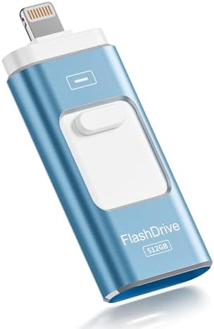 Revolutionize Your Data Storage with the 128 GB Apple MFi Certified Flash Drive – High-Speed USB Memory Stick for i Phone, i Pad, Android & PC – Effortless File Management & Stylish Blue Design for Photos, Videos & More