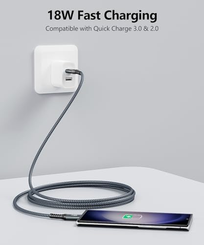 SUNGUY USB C Android Auto Cable 1FT[5Pack], 10Gbps USB C 3.1 Gen2 USB A to USB C Data Transfer Cable, 3A Fast Charging USB Type C Cord for iPhone 16 15 Pro/Pro Max/Plus, Samsung Galaxy S24, Pixel – Enhanced Compatibility and Speed